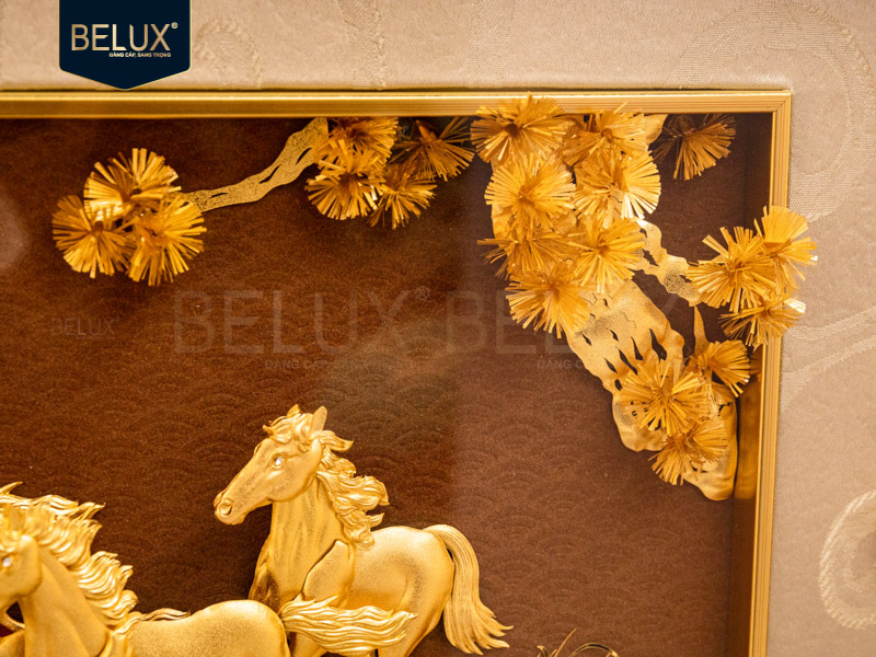 Tranh Mã Đáo Thành Công Mạ Vàng 24k Mẫu 7